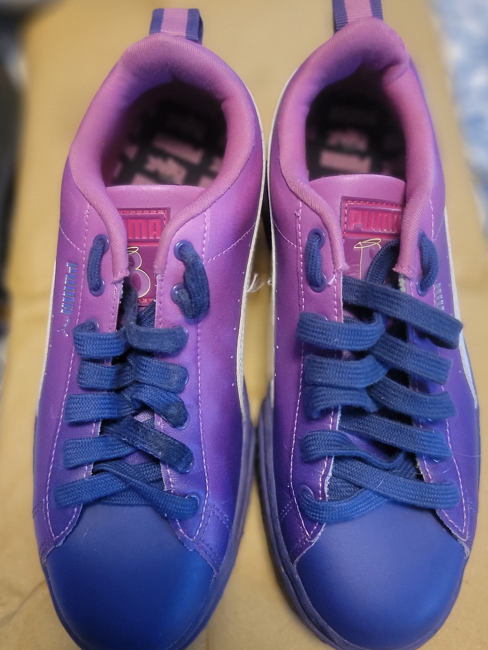Bratz x PUMA Mayze Platform Sneakers Purple Gradient Womens Size 6.5 Y2K chunky